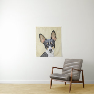 Tenture Toy Fox Terrier Peinture - Cute Original Chien Art