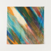 Tenture Tracées d'aquarelle multicolores longues en diagon (Devant (Horizontal))
