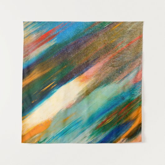 Tenture Tracées d'aquarelle multicolores longues en diagon (Devant)