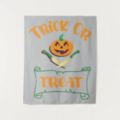 Tenture Tracer ou traiter les os croisés Halloween visage  (Devant)