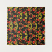 Tenture Traditional Russian seamless pattern with berries (Devant (Horizontal))