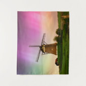 Tenture Traditional windmill under the Northern Lights (Devant)