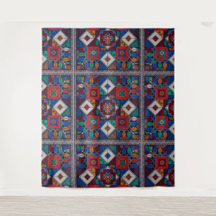 Tenture Traditionnel Palestine Broderie tatreez coloré
