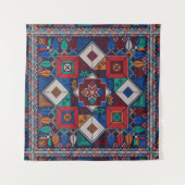 Tenture Traditionnel Palestine Broderie tatreez coloré (Devant (Horizontal))