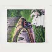 Tenture Train de locomotives sur le pont (Devant (Horizontal))