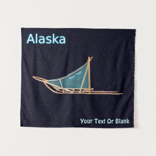 Tenture traîneau à chiens - Alaska (Devant (Horizontal))