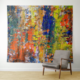 Tenture Traits de couleur abstraits de la palette de l'art