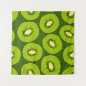 Tenture Tranches de fruits Kiwi : vert foncé. (Devant (Horizontal))