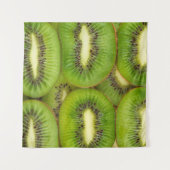 Tenture Tranches de kiwi frais et mûrs en brun de rôti, c (Devant (Horizontal))