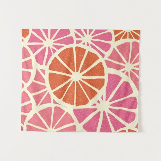 Tenture Tranches de pamplemousse sans soudure motif, agrum (Devant (Horizontal))