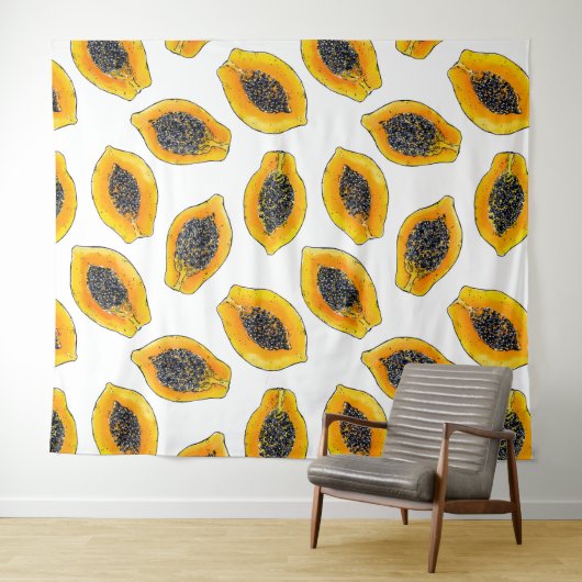 Tenture Tranches de Papaya (En situation (horizontale))