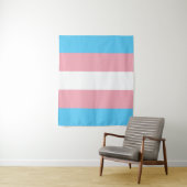 Tenture Transgender flag trans pride LGBT symbol gay homos (En situation)