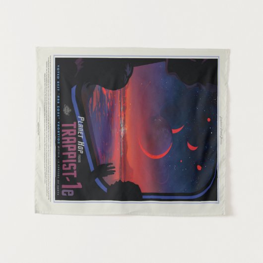 Tenture TRAPPIST-1e petit (Devant (Horizontal))