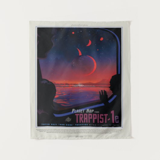 Tenture TRAPPIST-1e Petite (Devant)