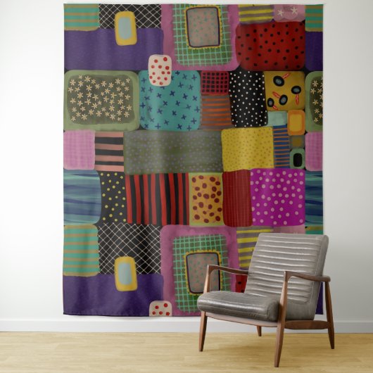 Tenture Travail de patchwork (En situation)