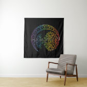 Tenture Tree of Life Cresent Moon Phases Mandala Yoga (En situation (horizontale))