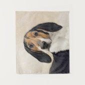 Tenture Treeing Walker Coonhound Peinture - Art original (Devant)