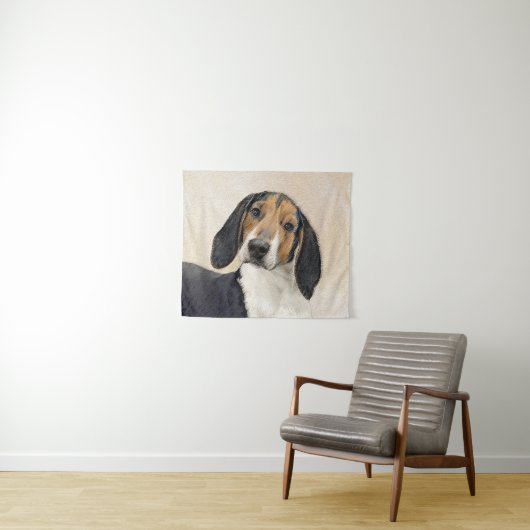 Tenture Treeing Walker Coonhound Peinture - Art original (En situation (horizontale))