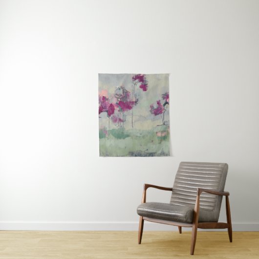 Tenture Treeline Fuchsia (En situation)