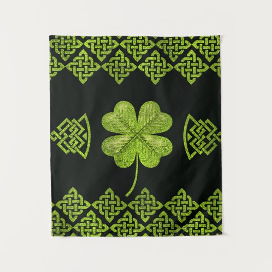 Tenture Trèfle irlandais de Quatre-feuille de shamrock (Devant)
