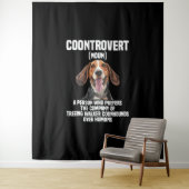 Tenture Trek Walker Coonhound Lover Chien Coontrovert (En situation)