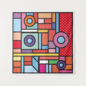 Tenture Trendy geometric elements memphis design. Retro st (Devant (Horizontal))