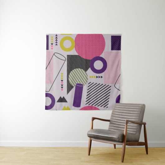 Tenture Trendy geometric flat patternpattern,style,abstrac (En situation)