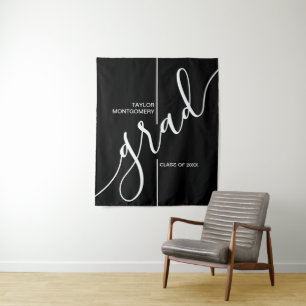 Tenture Trendy Grad Script Grad Graduation Party Arrière-p