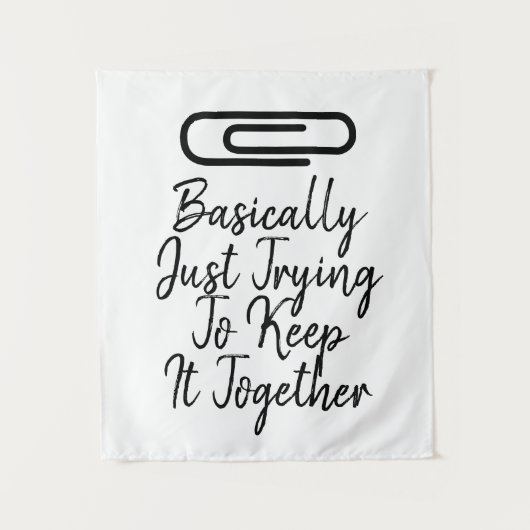 Tenture Trendy Modern Keep it Together Black Paperclip (Devant)