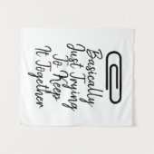 Tenture Trendy Modern Keep it Together Black Paperclip (Devant (Horizontal))