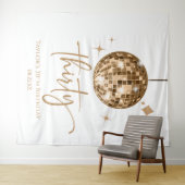 Tenture Trente Gold Disco Ball 30e fête d'anniversaire (En situation (horizontale))