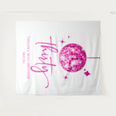 Tenture Trente Pink Disco Ball 30e fête d'anniversaire (Devant (Horizontal))
