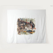 Tenture Trésor de chat pirate (Devant (Horizontal))