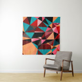 Tenture Triangle géométrique coloré Abstrait (En situation)