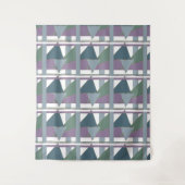 Tenture Triangle géométrique Motif bleu violet vert (Devant)