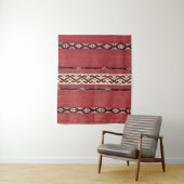 Tenture Triangle Striangle Kilim IV Rouge Noir Blanc  (En situation)