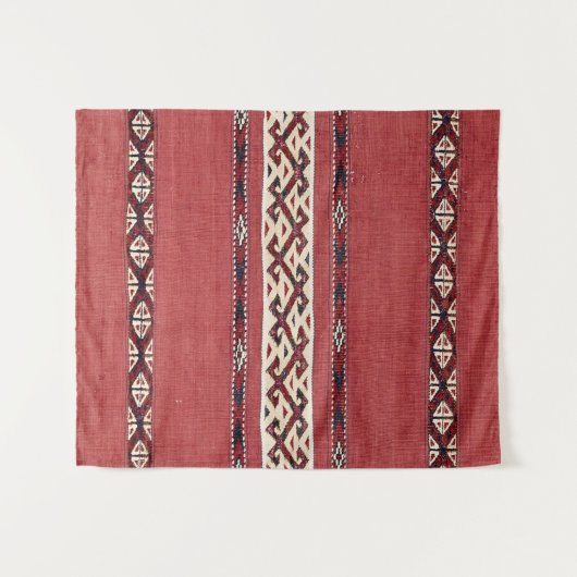 Tenture Triangle Striangle Kilim IV Rouge Noir Blanc  (Devant (Horizontal))