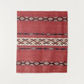 Tenture Triangle Striangle Kilim IV Rouge Noir Blanc  (Devant)