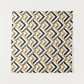 Tenture Triangles Abstraits : Noir Or sans joint (Devant (Horizontal))