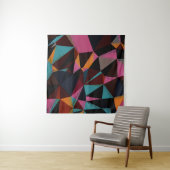Tenture Triangles colorés Abstrait Arrière - plan géométri (En situation)