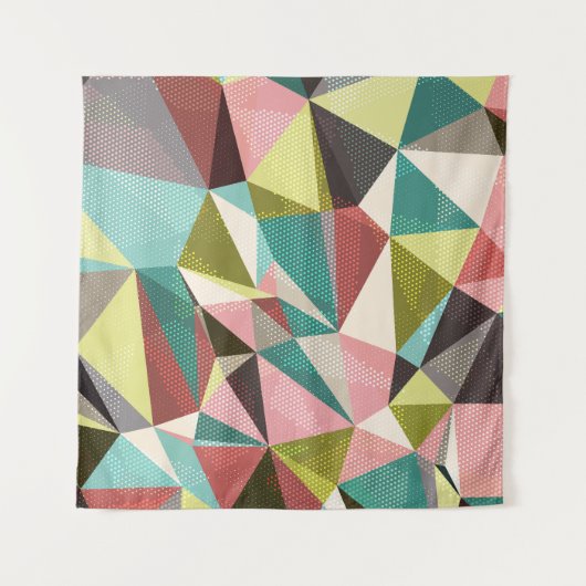 Tenture Triangles Colorés, Formes géométriques Abstraites. (Devant)