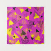Tenture Triangles d'art moderne Abstrait violet jaune noir (Devant (Horizontal))