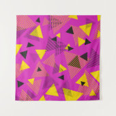 Tenture Triangles d'art moderne Abstrait violet jaune noir (Devant)
