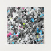 Tenture triangles de grunge Abstraits : motif sans soudure (Devant (Horizontal))