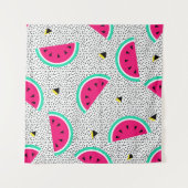 Tenture Triangles de pastèque : texture rétro estivale. (Devant (Horizontal))