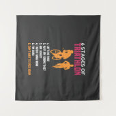 Tenture Triathlon - 6 Étapes de Triathlon (Devant (Horizontal))