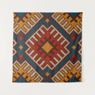 Tenture Tribal Aztec motif sans soudure sur le tricot de l