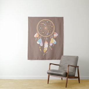 Tenture Tribal Dreamcatcher Boho Brown