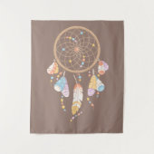 Tenture Tribal Dreamcatcher Boho Brown (Devant)