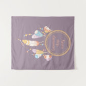 Tenture Tribal Dreamcatcher Boho Citation pourpre (Devant (Horizontal))